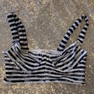 Sparkle & Fade Lace Bralette - Black & White